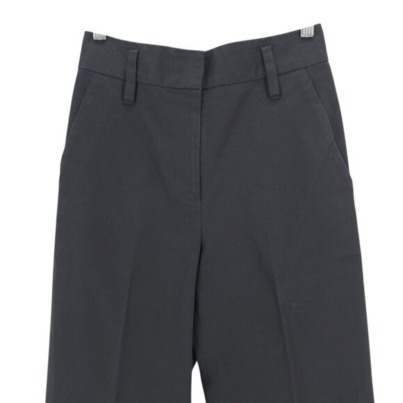 MARC JACOBS Black Pants 100% Cotton High Rise Cuffed Straight/Wide Leg Size 2 - Picture 2 of 8